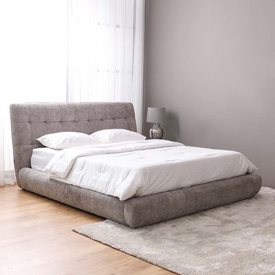 Aragon 150X200 platform Queen Bed - D.Grey