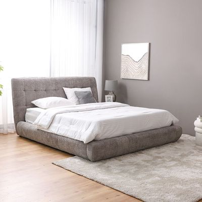 Aragon 150X200 platform Queen Bed - D.Grey