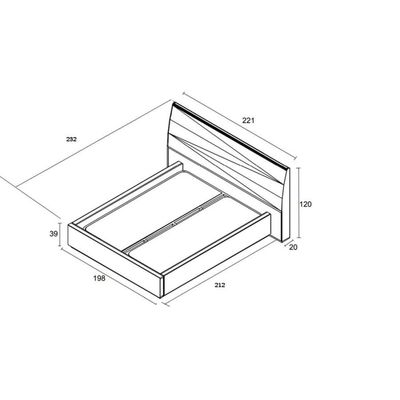 Jehangir 180X200 King Bed w/  Storage - Beige