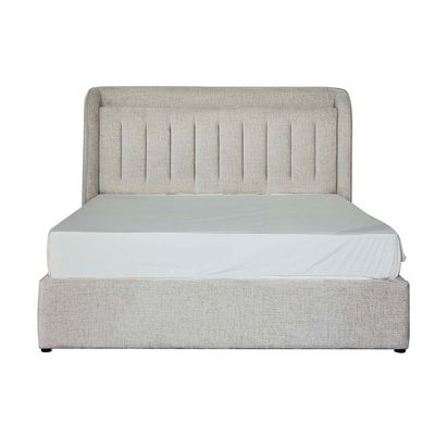 Santelmo 180x200 King Bed with LED Lights - Beige - With 2-Year Warranty