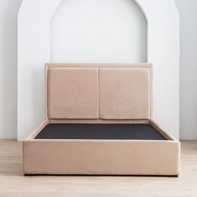 Avaya 150x200 Queen Upholstered Bed w/ hydraulic storage - Beige