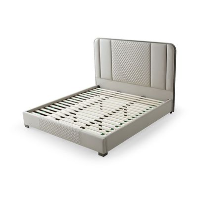 Cornell 150x200 Queen Bed - Light Grey/Brushed Gunmetal - With 2-Year Warranty