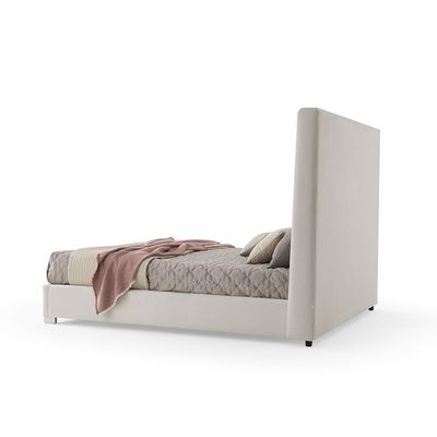 Imeralda 150x200 High Queen Bed - Ivory/Silver - With 2-Year Warranty