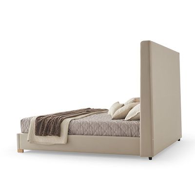 Imeralda 180x200 High King Bed - Light Brown/Brushed Brass - With 2-Year Warranty