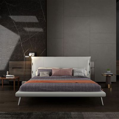 Malcom 180X200 King Bed - Light Grey