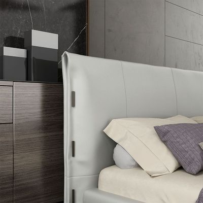 Malcom 180X200 King Bed - Light Grey
