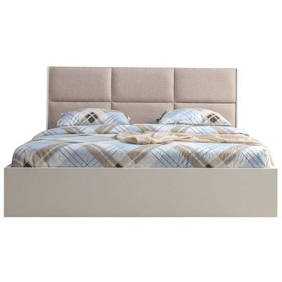 V2 Serenity 180x200 King Bed - Mud Cream/Golden - With 2-Year Warranty