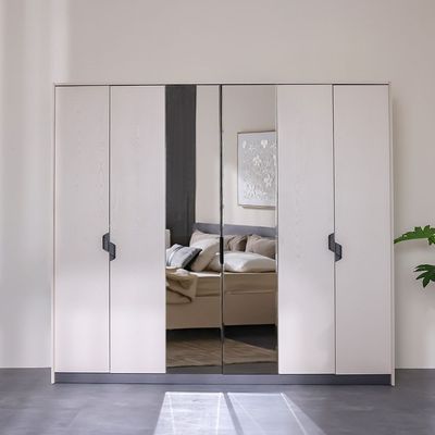 Siena 6 Door Wardrobe - Cream/Black