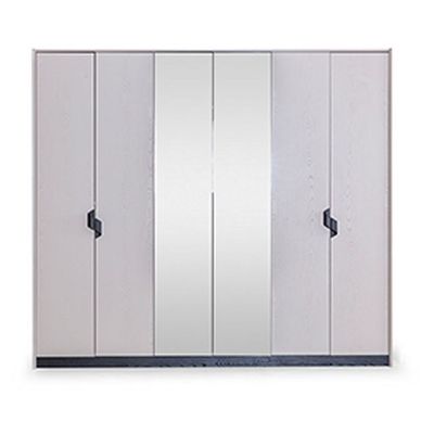 Siena 6 Door Wardrobe - Cream/Black