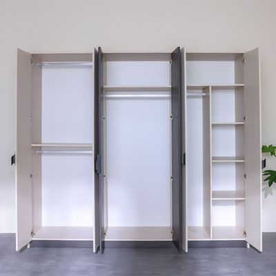 Siena 6 Door Wardrobe - Cream/Black