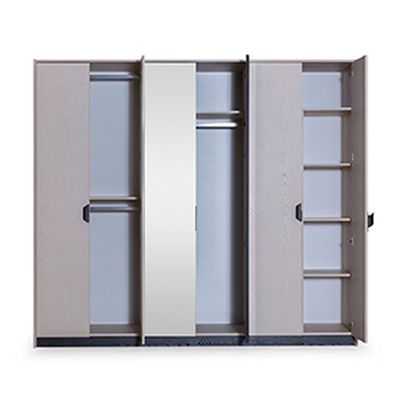 Siena 6 Door Wardrobe - Cream/Black