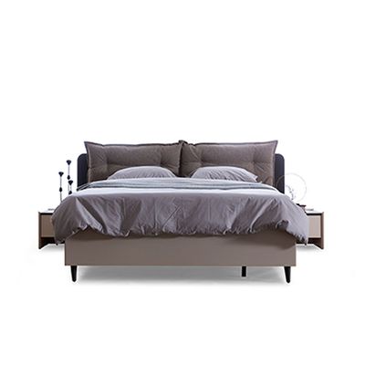 Siena  180 x 200 King Bed w/Hydraulic Storage- Cream/Grey/Black