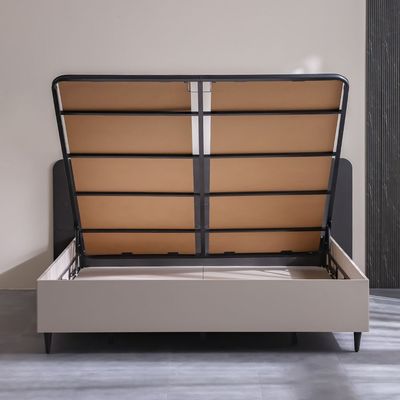 Siena  180x200 King Bed with Hydraulic Storage - Cream/Grey/Black - With 2-Year Warranty