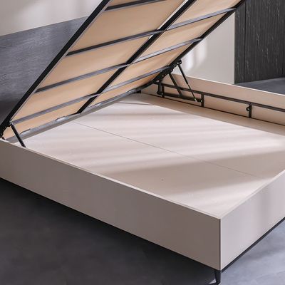 Siena  180x200 King Bed with Hydraulic Storage - Cream/Grey/Black - With 2-Year Warranty