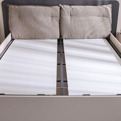 Siena  180x200 King Bed with Hydraulic Storage - Cream/Grey/Black - With 2-Year Warranty