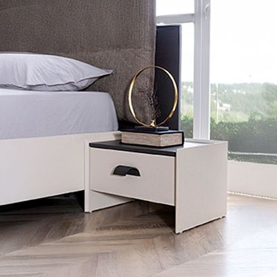 Siena Night Stand - Cream/Black