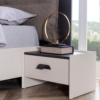 Siena Night Stand - Cream/Black