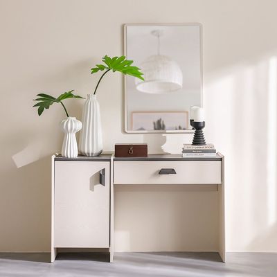 Siena Dresser with Mirror and Stool -Cream/Black