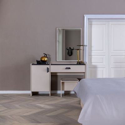 Siena Dresser with Mirror and Stool -Cream/Black