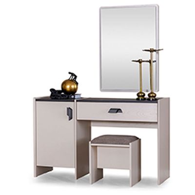 Siena Dresser with Mirror and Stool -Cream/Black