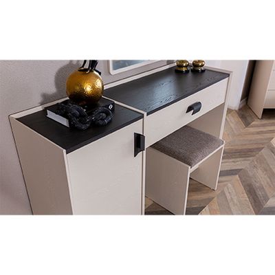 Siena Dresser with Mirror and Stool -Cream/Black