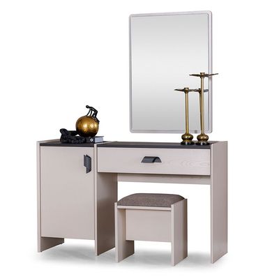 Siena Dresser with Mirror and Stool -Cream/Black