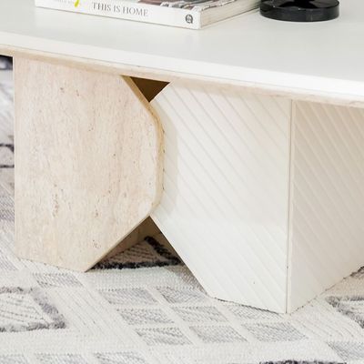 Ralfah Coffee Table - Beige - With 2-Year Warranty