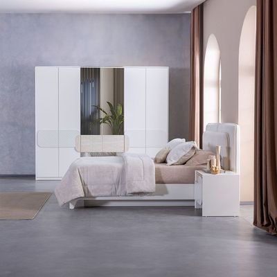 Ralfah 6 Door Wardrobe -Beige