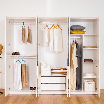 Ralfah 6-Door Wardrobe - Beige - With 2-Year Warranty 