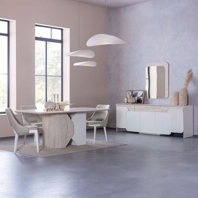 Ralfah 1+6 Dining Set -Beige