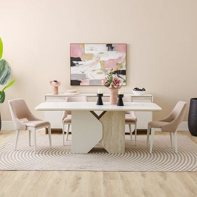 Ralfah 1+6 Dining Set -Beige