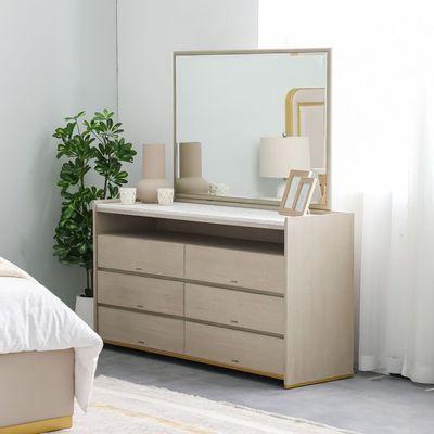 Margaret 180x200 King Bedroom Set - Beige/Gold - With 2-Year Warranty