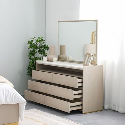 Margaret 180x200 King Bedroom Set - Beige/Gold - With 2-Year Warranty