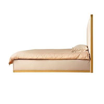 Margaret 180X200 King Bed - Beige / Gold