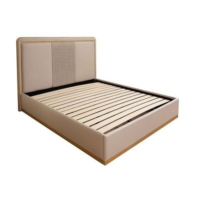 Margaret 180X200 King Bed - Beige / Gold