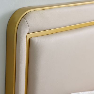 Margaret 180x200 King Bed - Beige/Gold - With 2-Year Warranty