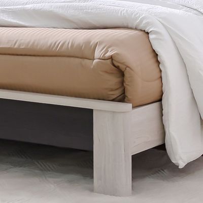 Kirwin 150x200 Queen Bed - Grey Oak/Black - With 2-Year Warranty