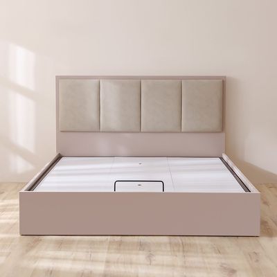 Cardano 180 X 200 King Bed w/ Hydraulic Underbed Storage- Champagne