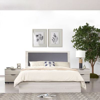 Pletora 180 X 200 King Bedroom Set w/  LED Lights - Grey oak