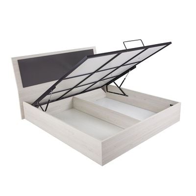 Pletora 180 X 200 King Bed w/  LED Lights - Grey oak