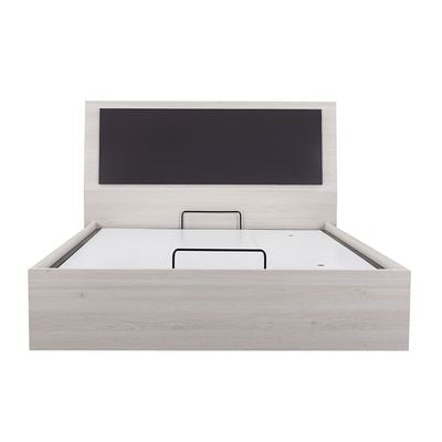 Pletora 150 X 200 Queen Bedroom Set w/  LED Lights - Grey oak