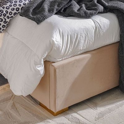 New Poliana 200x200 Super King Bed - Beige - With 2-Year Warranty