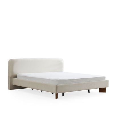 Ren 180X200 King Fabric Bed - Beige