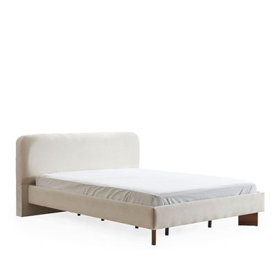 Ren 150X200 Queen Fabric Bed -Beige