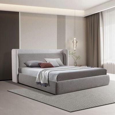 Ultima 150x200 Upholstered Queen Bed - Grey - With 2-Year Warranty