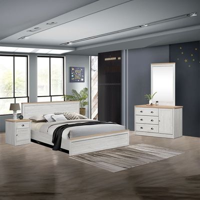 Cambridge 160X200 Queen Bedroom Set-Oak & White Oak