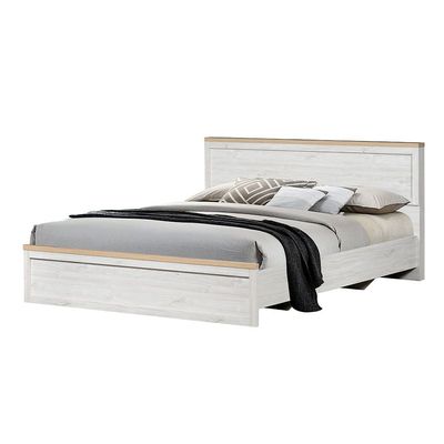 Cambridge 160x200 Queen Bed - Oak & White Oak - With 2-Year Warranty