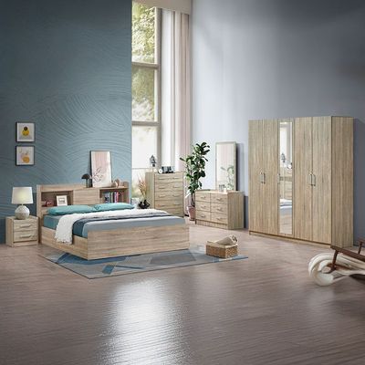 Supreme 160x200 Queen Bed - French Sonoma Oak - With 2-Year Warranty