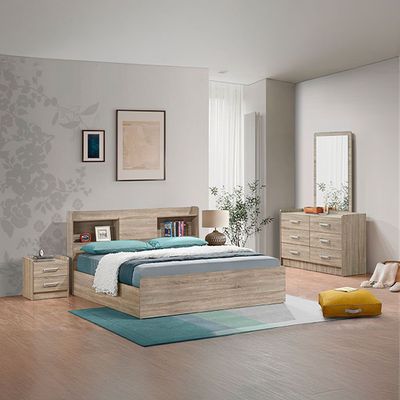 Supreme 160x200 Queen Bed - French Sonoma Oak - With 2-Year Warranty