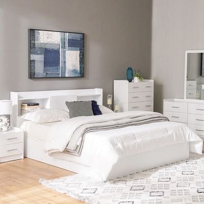 Supreme 180x200 King Bed - White - With 2-Year Warranty